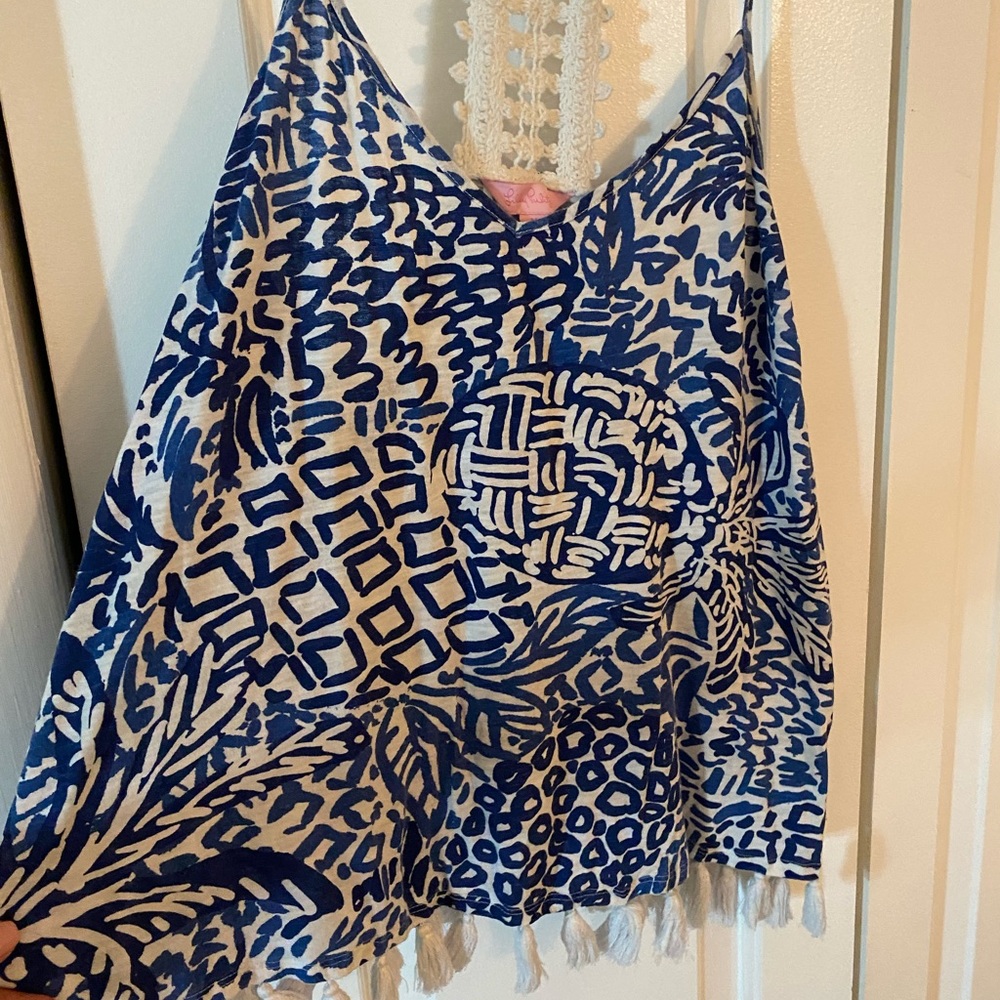 Lilly Pulitzer Navy blue Cotton tank